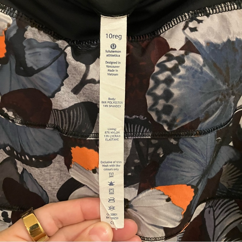 lululemon athletica Black and Orange Butterfly Mini Skirt - Picture 4 of 5